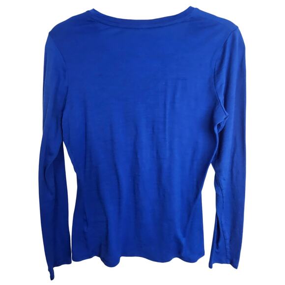 Segments Merino Wool Top Women M Blue Base Layer Gorpcore Ski Shirt Outdoor - Picture 7 of 7